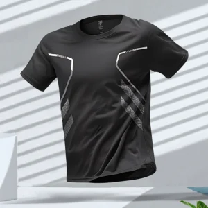 Men’s T-shirts Sports Running T-shirt Color Block Men Quick-drying Breathable Short Sleeve Round Neck Active Tee Outdoor Workout