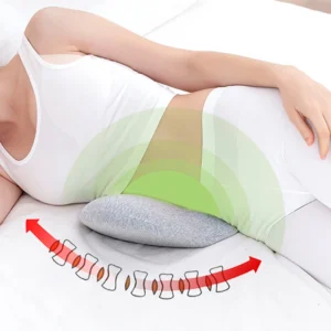 Memory Foam Lumbar Pillow Rollable Pregnant Waist Pad Washable Lumbar Support Backrest Mat Bed Cushion Detachable Back Pillow