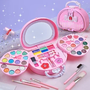 Kids Washable Makeup Girl Toys – Kids Makeup Kit for Girl, Real Make Up Set,  Birthday Gift Toys for Girl 4 5 6 7 8 9 10 Year