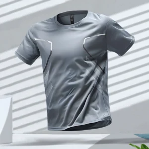 Men’s T-shirts Sports Running T-shirt Color Block Men Quick-drying Breathable Short Sleeve Round Neck Active Tee Outdoor Workout