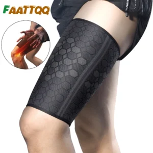 Thigh Compression Sleeve for Men Women, Hamstring Support Sports Compression Leg Sleeves for Improved Blood Circulation Recovery