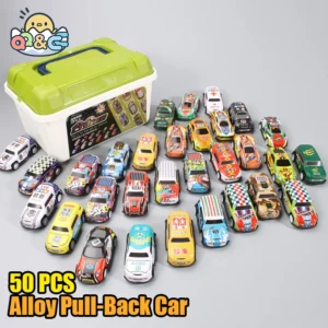 20-50Pcs/set Mini Car Set Inertia Pull Back Cars for Boys Plastic Vehicle Model Collection Toys Birthday Gift for Kids Toddler