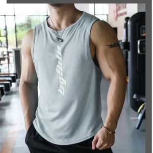 2024 NEW Fitness Sports Tank Tops Men Gyms Workout Sleeveles Shirt Male Summer Loose Undershirt basketball Running men Ves