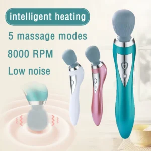 Heating Muscle Massage Gun Neck Back Cervical Facia Body High Frequency Vibrator Relaxation Electric Massager Appliance Portable