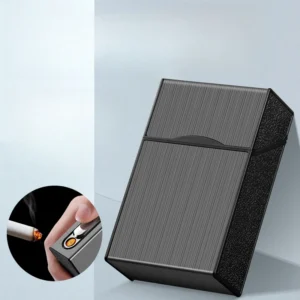 20 Thick Cigarette Case Tungsten Wire Igniter USB Charging Lighter Outdoor Waterproof and Moisture proof Electronic Lighters