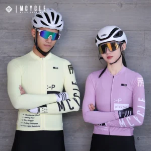 Mcycle High Quality Cycling Clothing Sportswear Moisture Wicking Winter Bike Bicycle Jerseys Long Sleeve Cycling Jersey Men