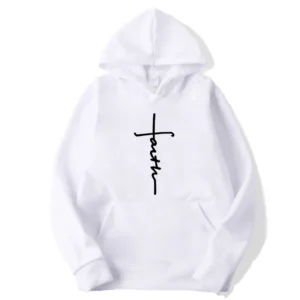 Faith Print Sports Hoodie Men Woman Fashion Casual Cool Hoodies Hooded Sweatshirts Harajuku Pullovers Tracksuit Unisex Clothing