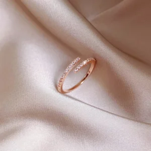 New 2024 Minimalist Thin Rings For Women Wedding Brilliant Cubic Zircon High Quality Versatile Female Finger Ring Jewelry Gifts