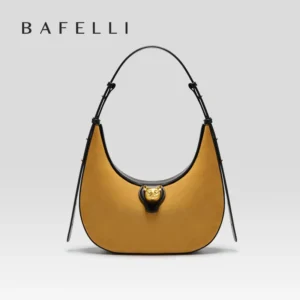 BAFELLI 2024 NEW WOMEN’S HANDBAG CAT SERIES GENUINE LEATHER LUXURY BRAND FASHION RETRO STYLE SHOULDER HOBOS FLAP BAGS FEMALE