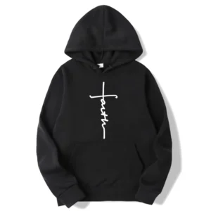 Faith Print Sports Hoodie Men Woman Fashion Casual Cool Hoodies Hooded Sweatshirts Harajuku Pullovers Tracksuit Unisex Clothing